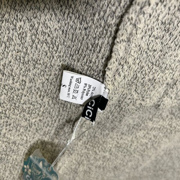 NWT CiCiBird Women's Heather Oatmeal Shacket Coat - Size Small - Picture 5 of 6